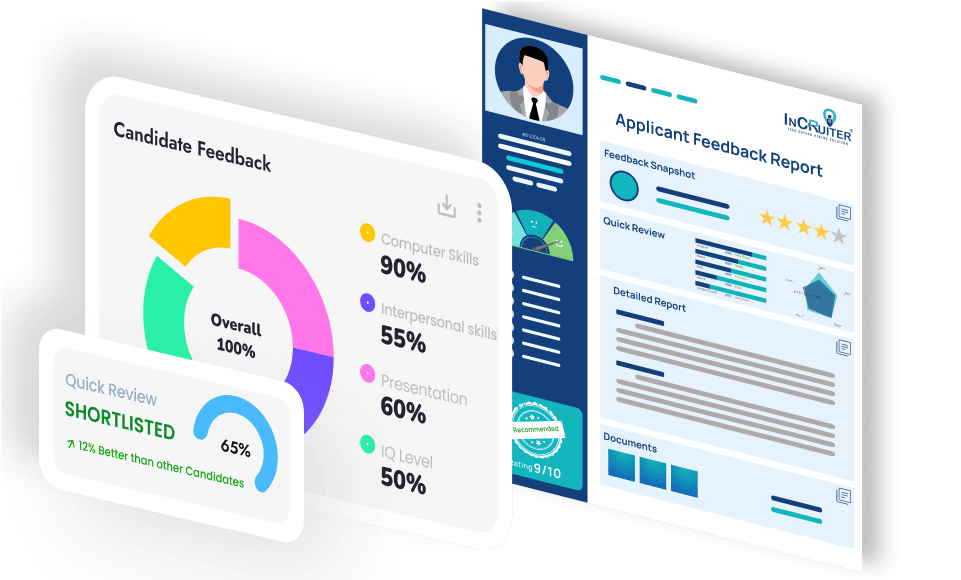 Instantaneous detailed feedback with InCruiter IncVid's custom feature, improving hiring decisions.